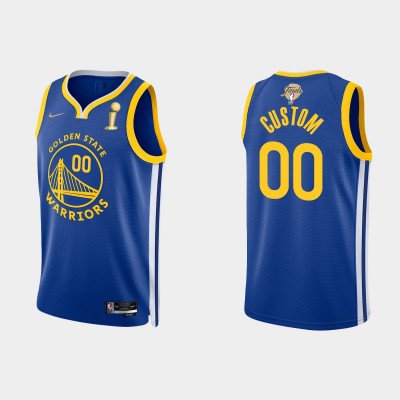 Golden State Warriors Custom Men's Nike Blue 2021 22 NBA Finals Champions Swingman Jersey